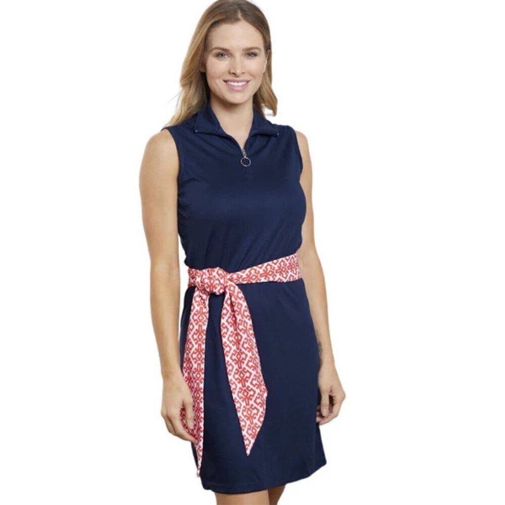 New! Bermuda Sands Mixie Navy Tide Sleeveless Dress NWT 37215.